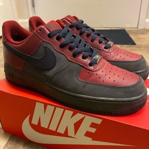 Nike Air Fore 1 Low- Red/Navy/Grey
